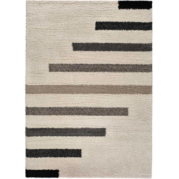 SCENIC Alfombra shaggy geométrica gris, varias medidas disponibles.