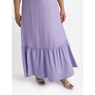 Fiorella Rubino - Vestido largo de punto de lino - Violeta