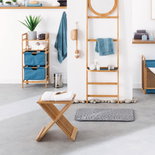 Tabouret pliant d'appoint bambou