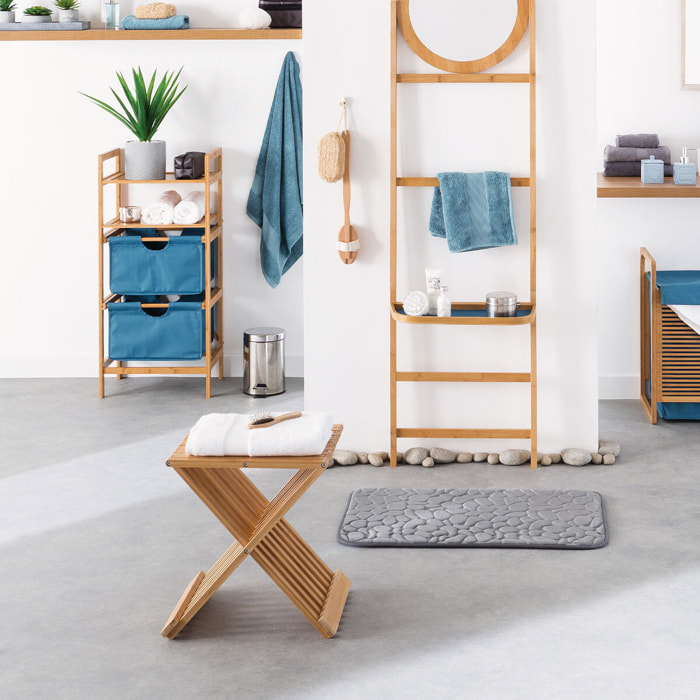 Tabouret pliant d'appoint bambou