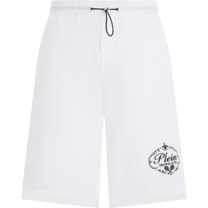 PHILIPP PLEIN Linen Drawstring Shorts Tennis Club