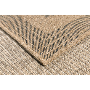 Nature - tapis effet jute noir