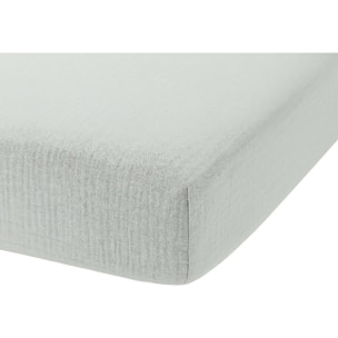 Drap Housse - Bonnet:30cm - 100% gaze De Coton Nuage