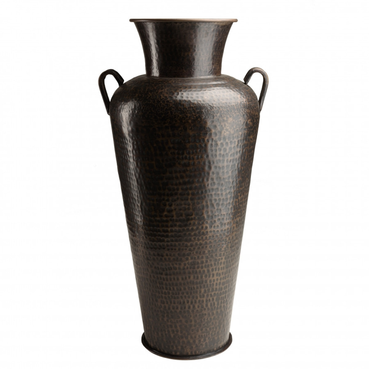 HONORE - Vase alu avec anses L45cm H1m couleur cuivre noir antique