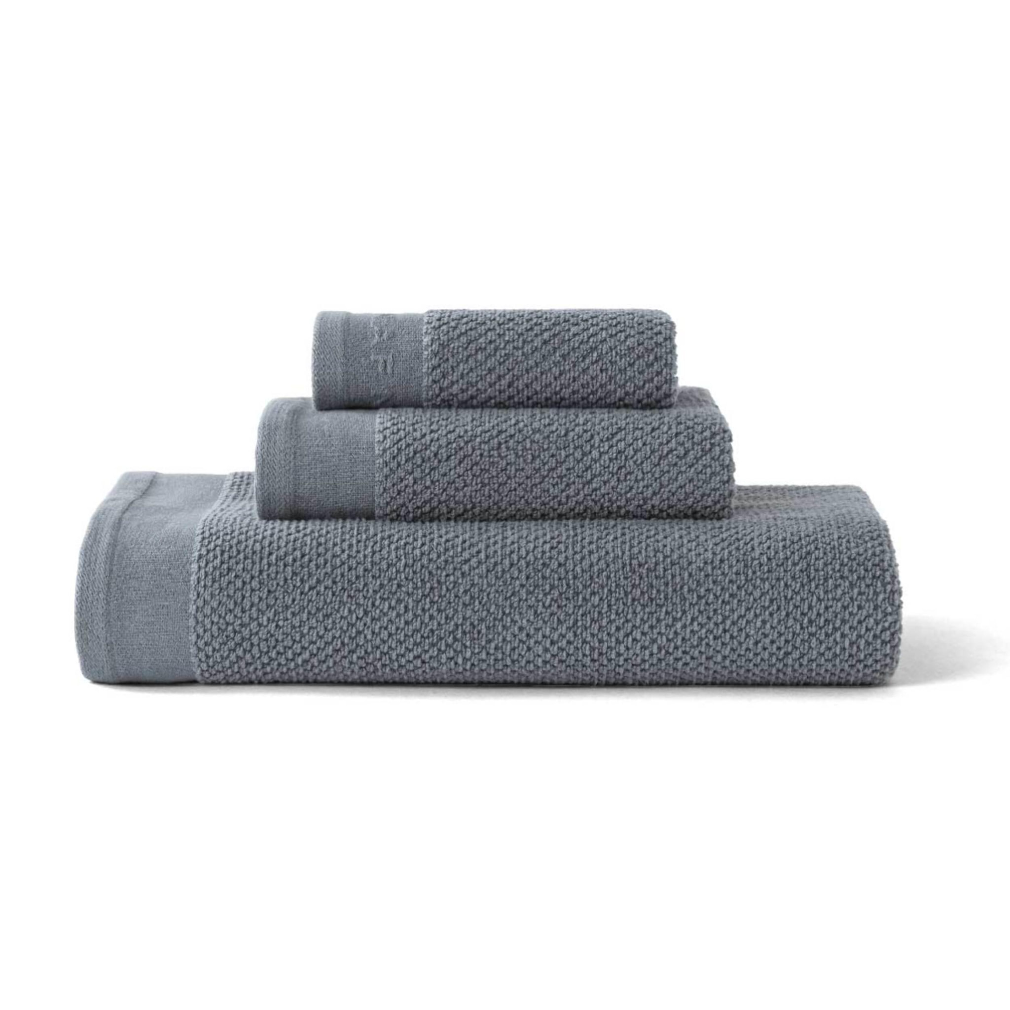 Set de 3 toallas LIVING - 500 gr/m2 - 30x50+50x90+90x150 cm gris oscuro