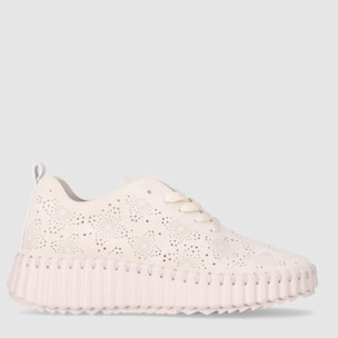 Zapatos de Piel Sintética - Beig - Tacón: 3 cm