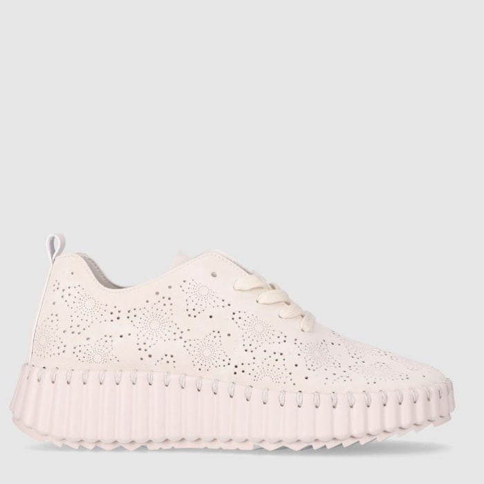 Zapatos de Piel Sintética - Beig - Tacón: 3 cm