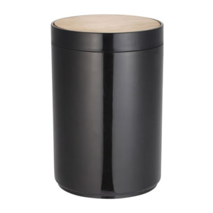 poubelle à  bascule PP & Bambou OSLO 5L Noir MSV