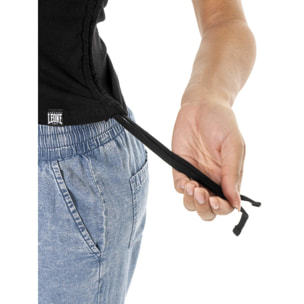 Camiseta de tirantes de mujer de canalé con cordones Leone Fancy Stripes