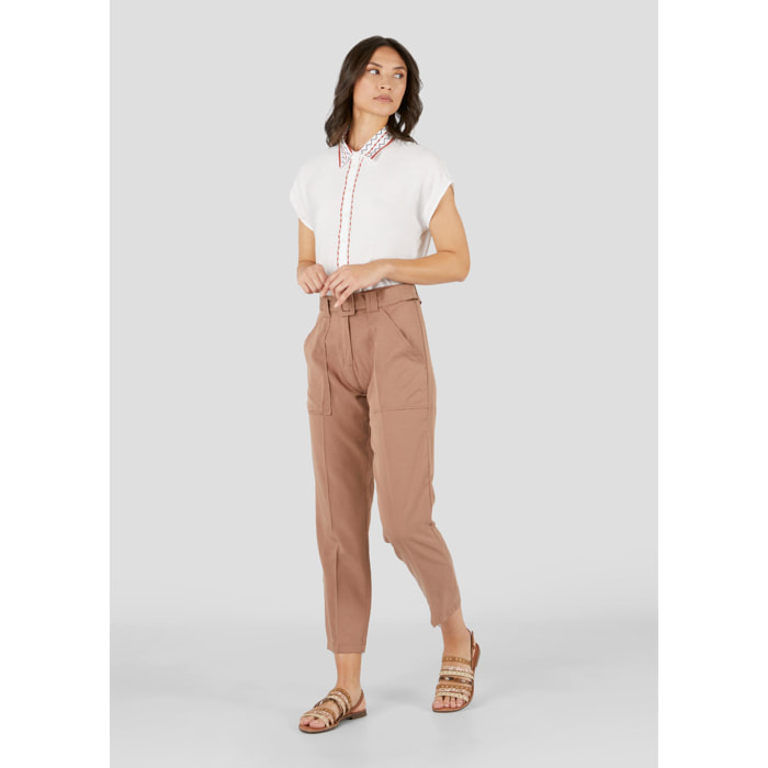 CONBIPEL PANTALONI CREMA