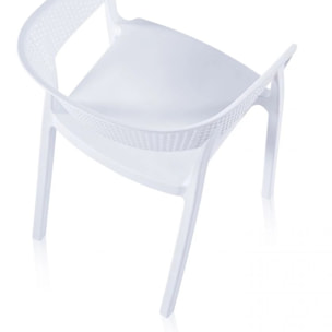 Pack 4 sillas de exterior Diza Blanco