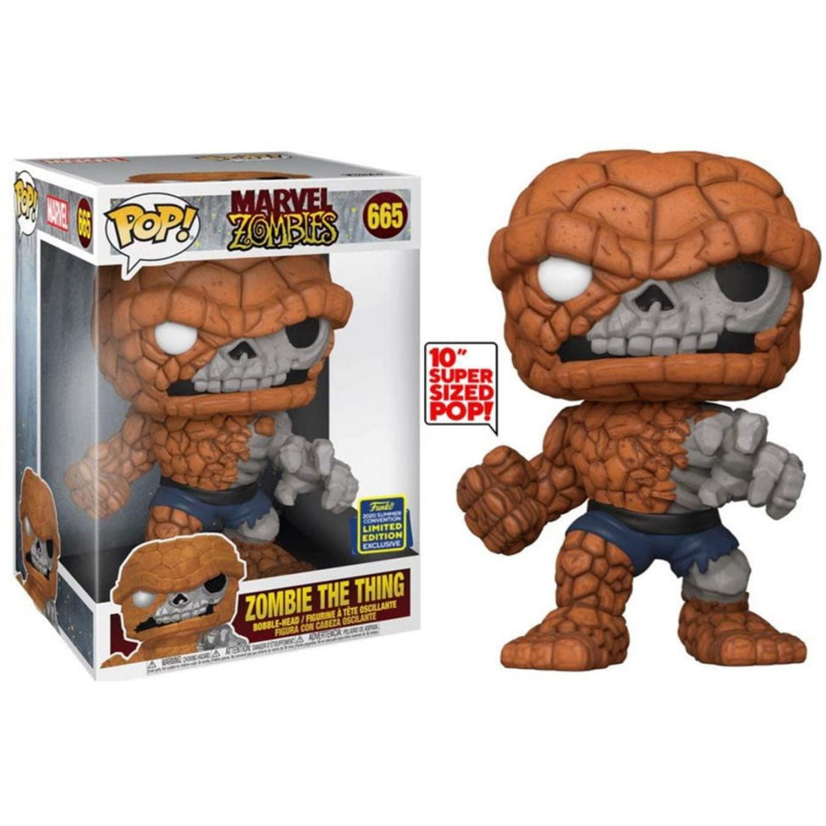 Zombies Marvel Funko POP Super Eroi Vinile Figura La Cosa 25 cm Esclusiva