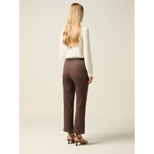 Oltre - Joggers in punto milano - Marrone