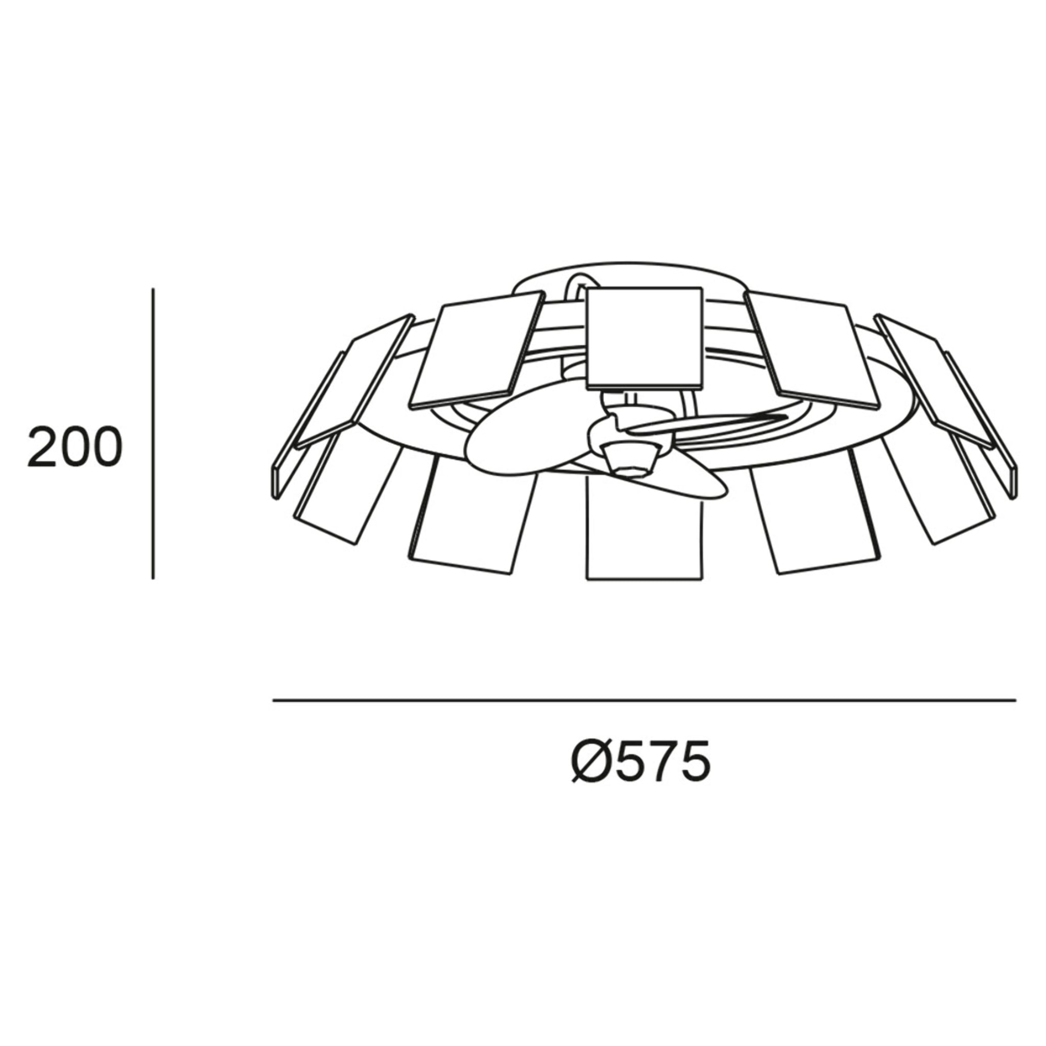 Forlight Ventilador de techo Flip con luz LED Efecto Madera TW 2700-6000K IP44 28W