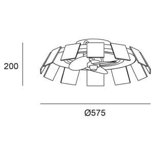 Forlight Ventilador de techo Flip con luz LED Efecto Madera TW 2700-6000K IP44 28W