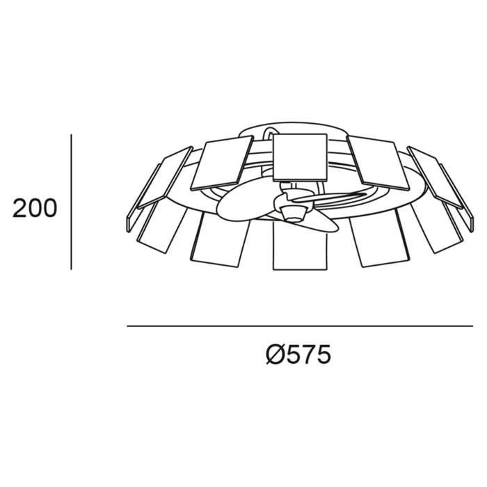 Forlight Ventilador de techo Flip con luz LED Efecto Madera TW 2700-6000K IP44 28W