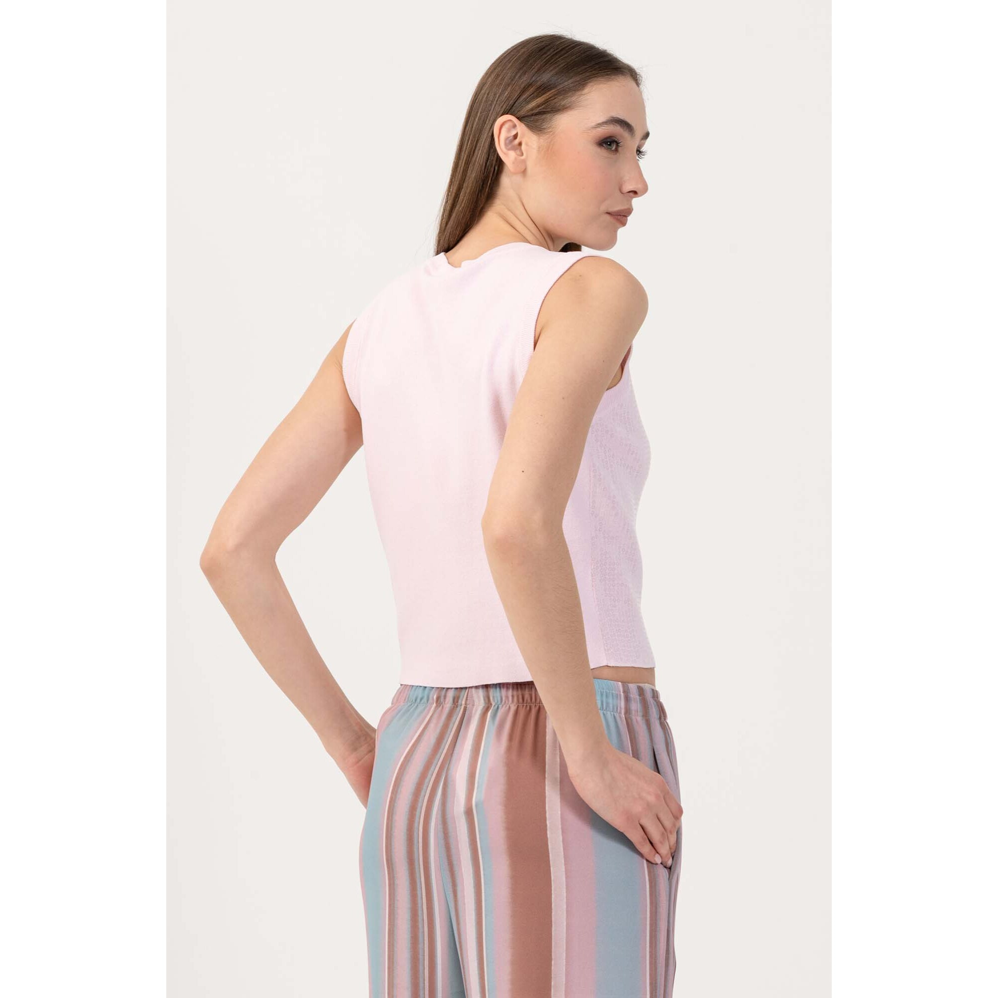 Kocca - Top cropped con paillettes Donna