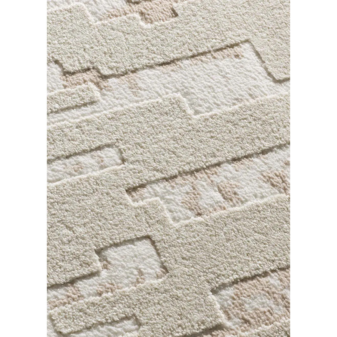 BARESA Alfombra abstracta con relieve en tonos beige, varias medidas disponibles