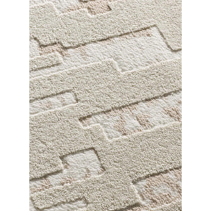 BARESA Alfombra abstracta con relieve en tonos beige, varias medidas disponibles