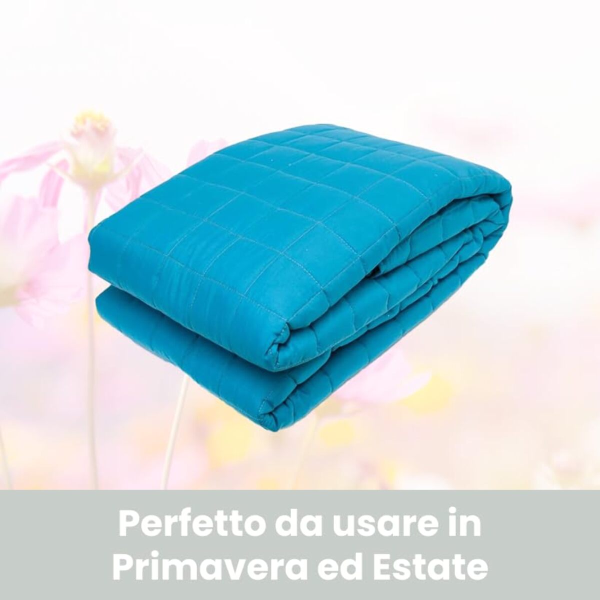 INTRECCI Copriletto Matrimoniale Estivo, Trapunta Estiva Matrimoniale, 260x260 cm, Coperta Estiva, anche Primaverile, Double Face, Moderna, Leggera, Elegante. Colore: Petrolio/Grigio