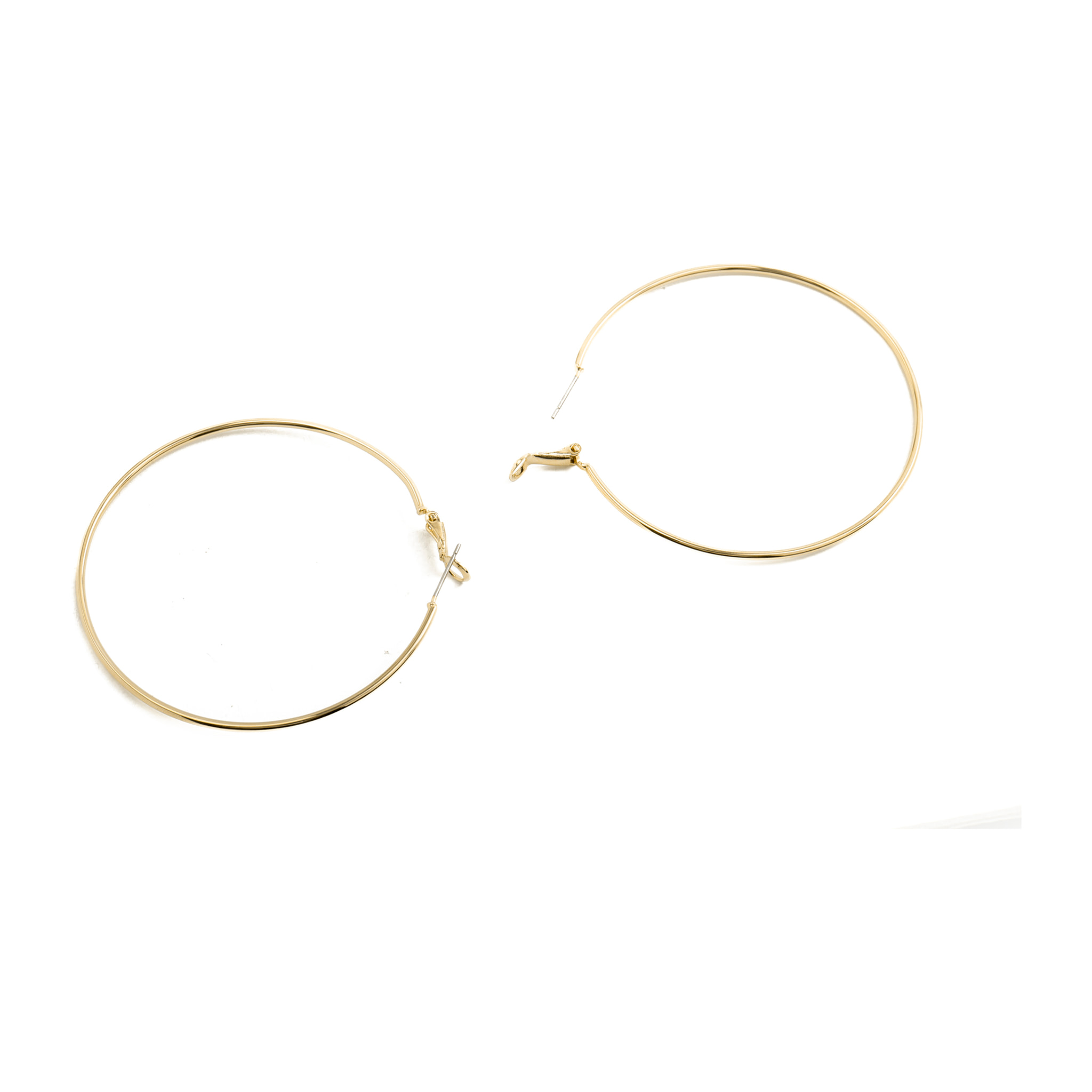 Pendientes de 60mm de diámetro acabado oro amarillo de 18k