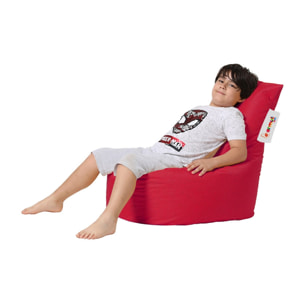 Sillón-puf rojo