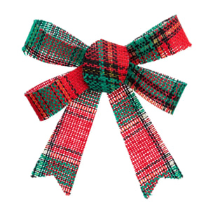 Décoration nœud écosse 10x12cm x3
