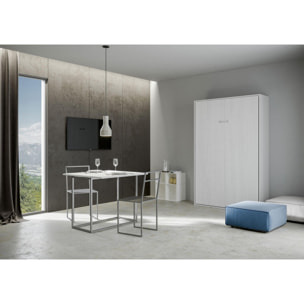 Cama abatible 120 vertical Kentaro Fresno Blanco