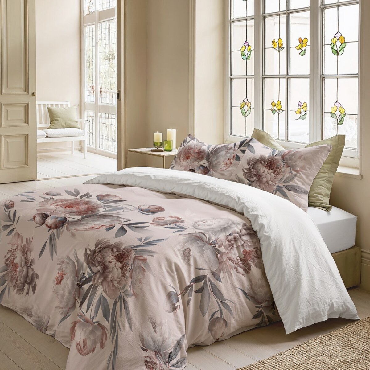 Housse de couette hanna rose