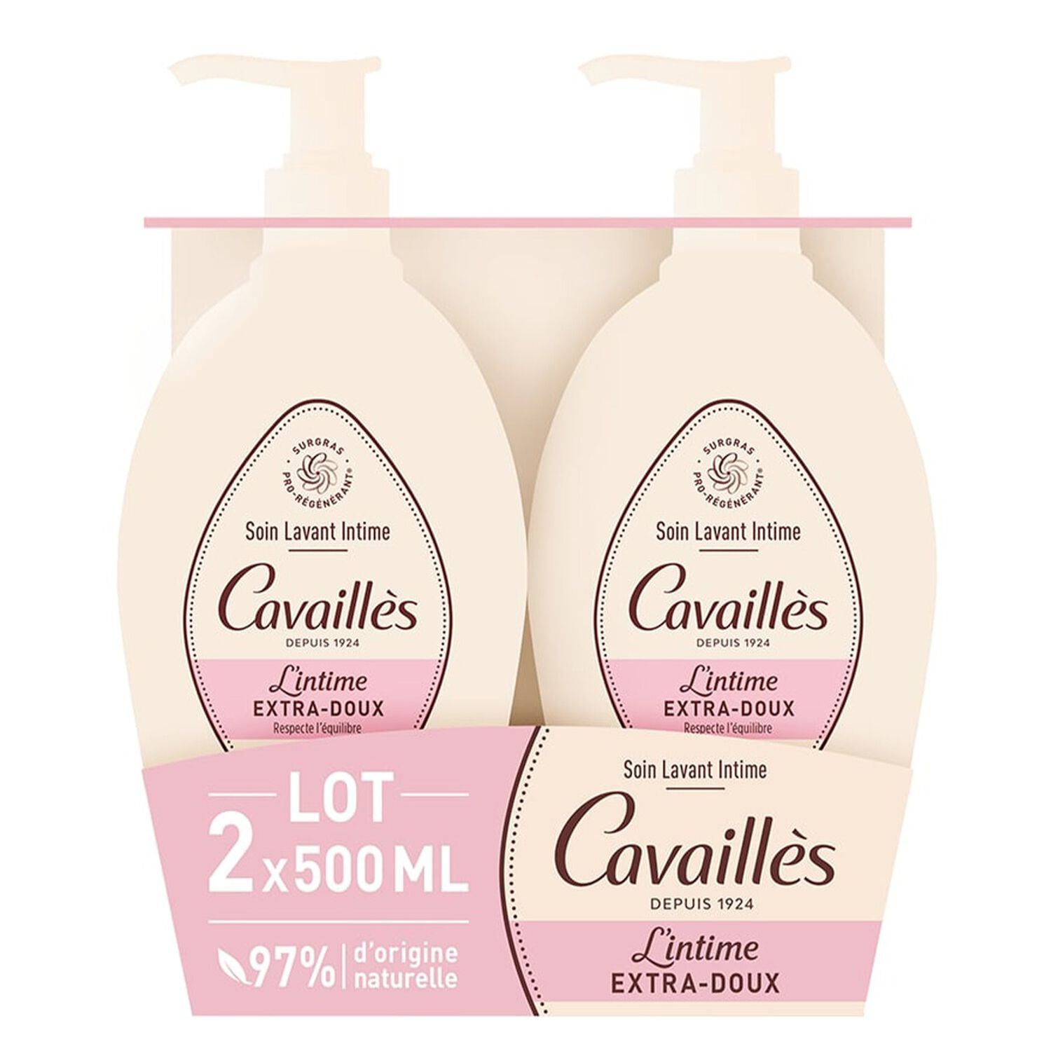 L'intime Extra-Doux - Soin Naturel Hygiène Intime - Lot de 2x550 ml