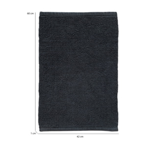 Tapis de salle de bain rectangulaire 40 x 60 cm en coton - 6 coloris - WILLOW