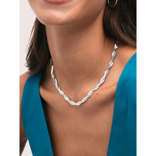 Collar Doble Lisse Twister Acero