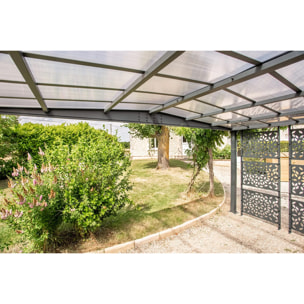 Carport aluminium Trigano - LIBECCIO + 3 claustras - 16 m²