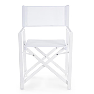 Set 2 sedie regista in alluminio Gilda da giardino richiudibili