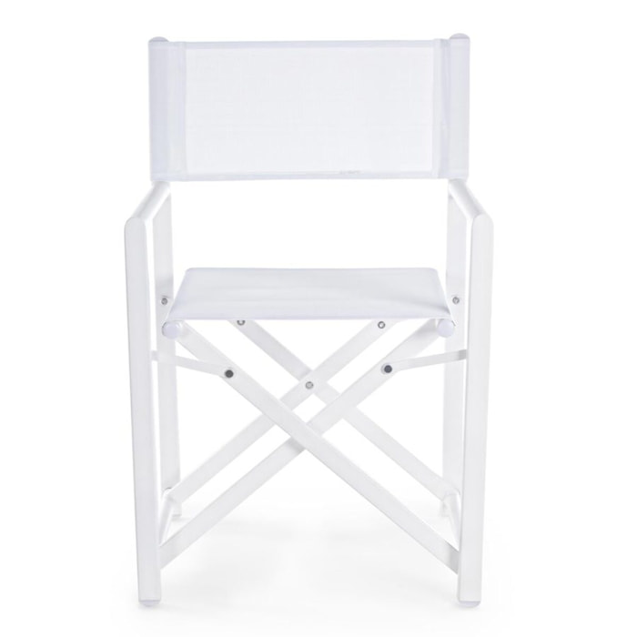 Set 2 sedie regista in alluminio Gilda da giardino richiudibili