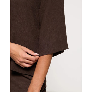 Camisa Manga Larga Marrón - Ponti