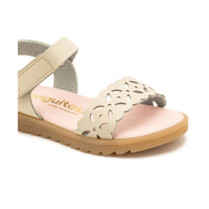 Sandali con stampa floreale beige per ragazze