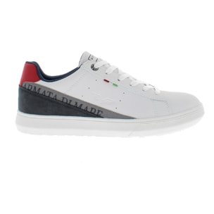 Armata di Mare Scarpe Uomo Court Sneakers Casual con Soletta Rimovibile in Memory Foam AMU S24M531 Off White Red