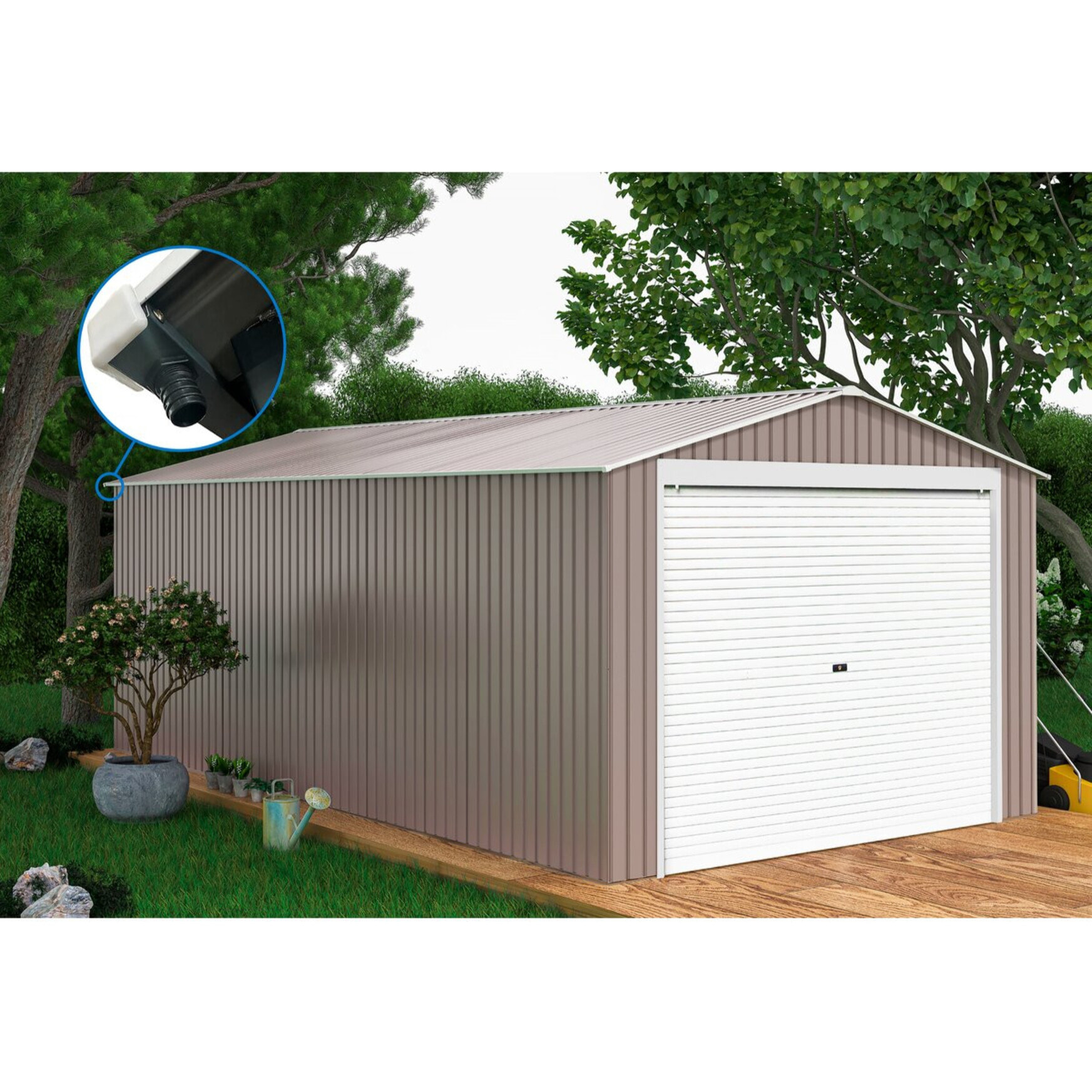 Garage métal "Nevada" - 18,56m² avec panneaux solaires