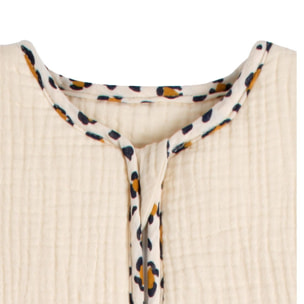 Gigoteuse bébé hiver en gaze de coton détails léopard