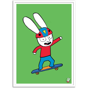 Affiche - Simon SUper rabbit skating - Simon Super Rabbit