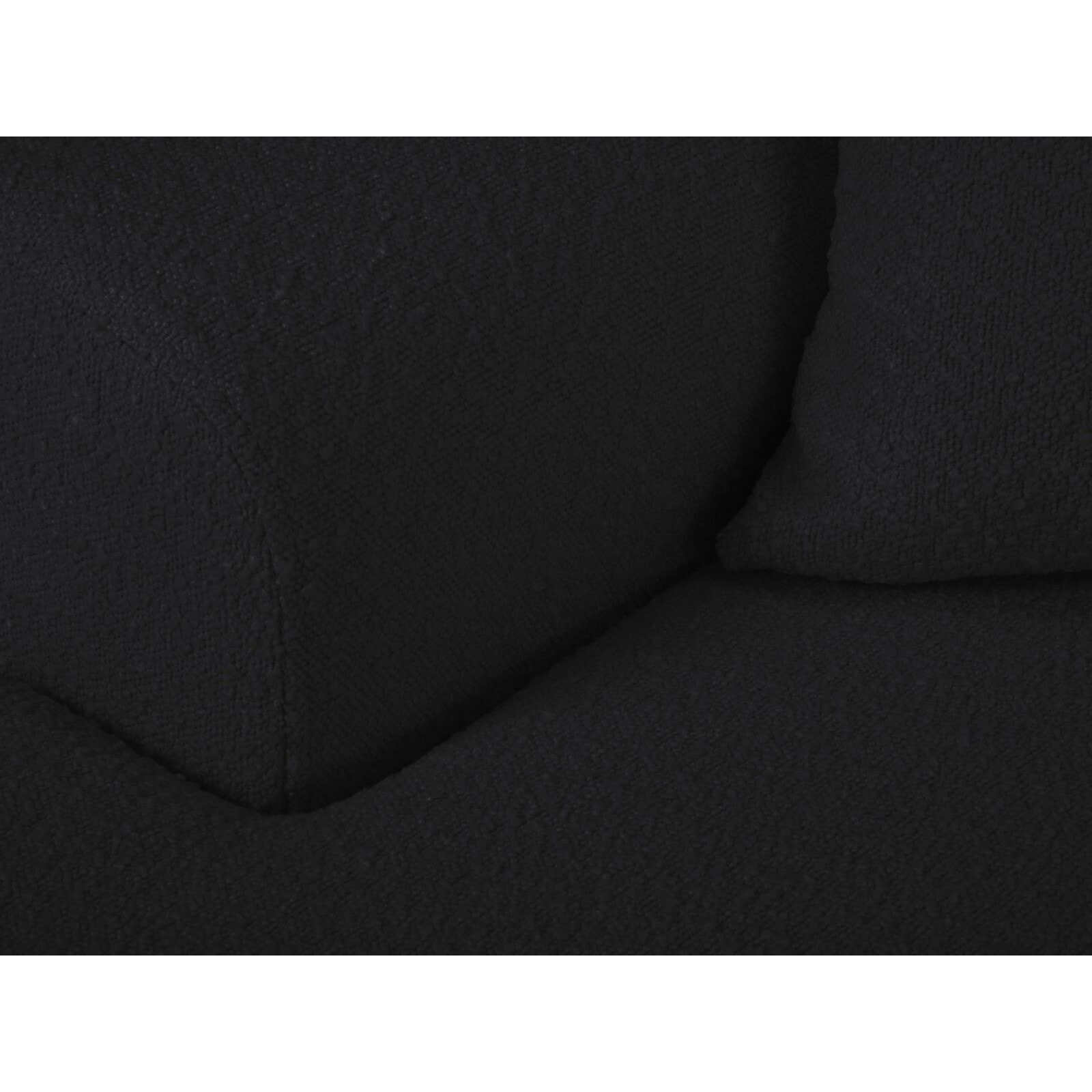 Canapé d'angle gauche convertible avec coffre de rangement "Kyoto" 4 places en bouclé noir
