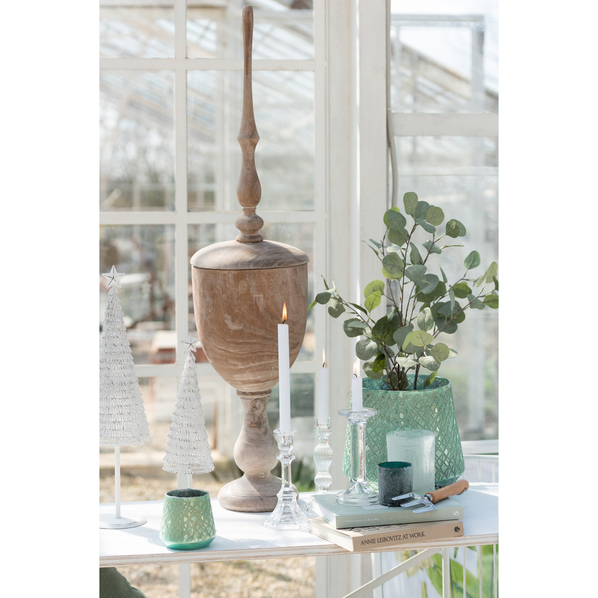 J-Line chandelier Lisse - verre - transparent - large