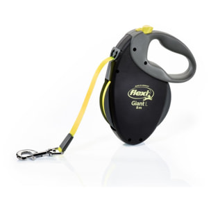 Laisse Giant L Tape 8 m black/ neon yellow Flexi GT3-210-S-NEO-12