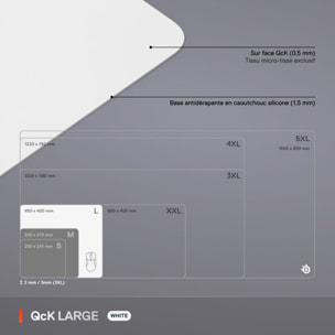 Tapis de souris STEELSERIES QcK L Blanc