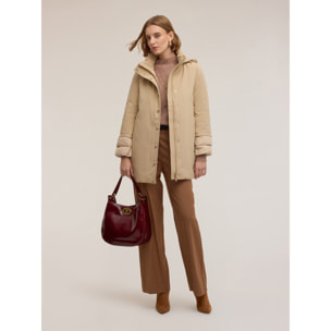 Motivi - Plumífero con capucha desmontable - Beige