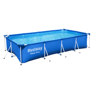 Bestway Piscine hors sol - Rectangulaire - Steel Pro - Bleu clair - 400 x 211 x 81 cm