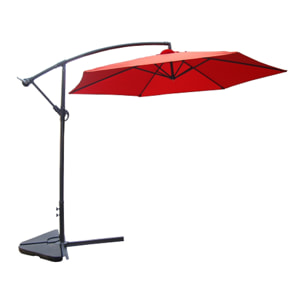 Parasol déporté Ø 3m terracotta FREY