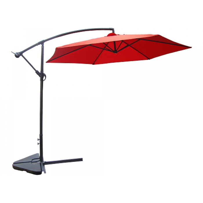 Parasol déporté Ø 3m terracotta FREY