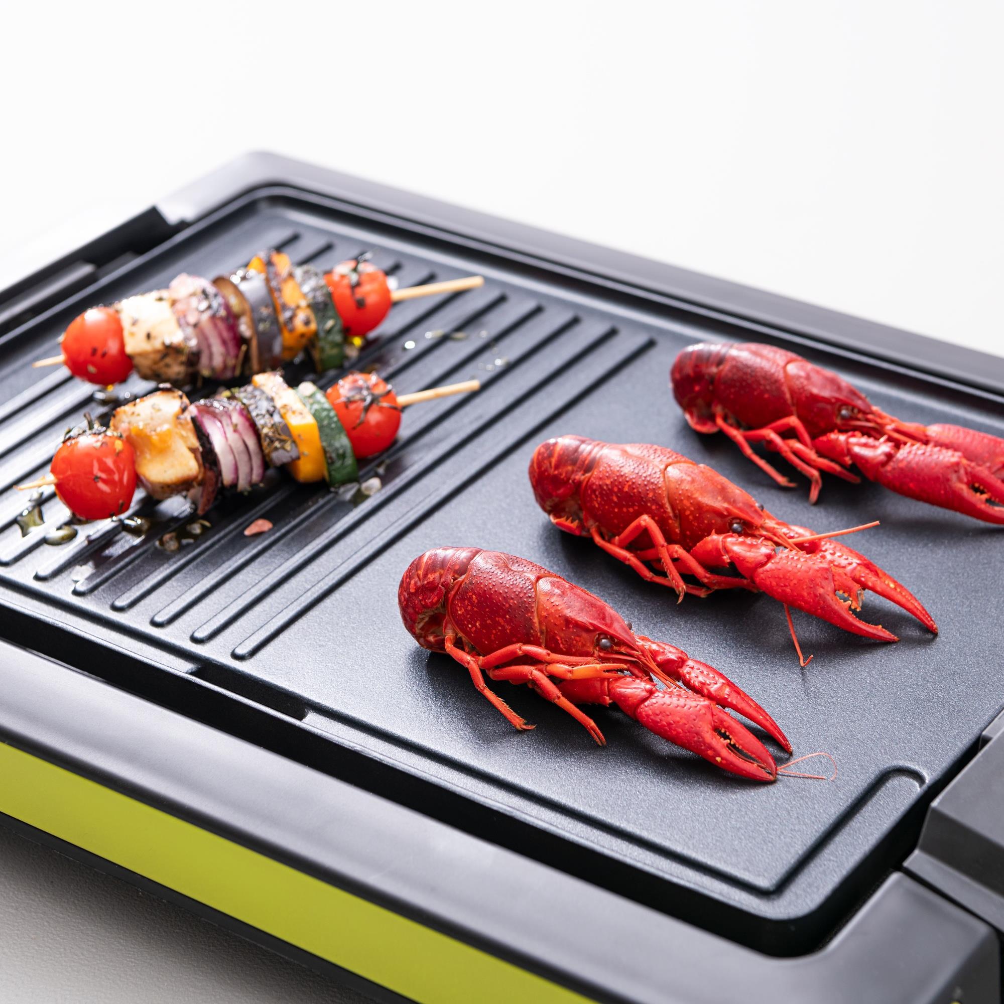Plancha grill xtra de 2000w de 37x24,5cm antideslizante